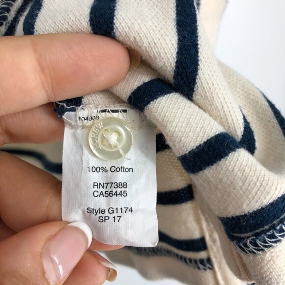 J.Crew Men's Black & off white (cream) Deck-striped polo size L - Picture 11 of 16